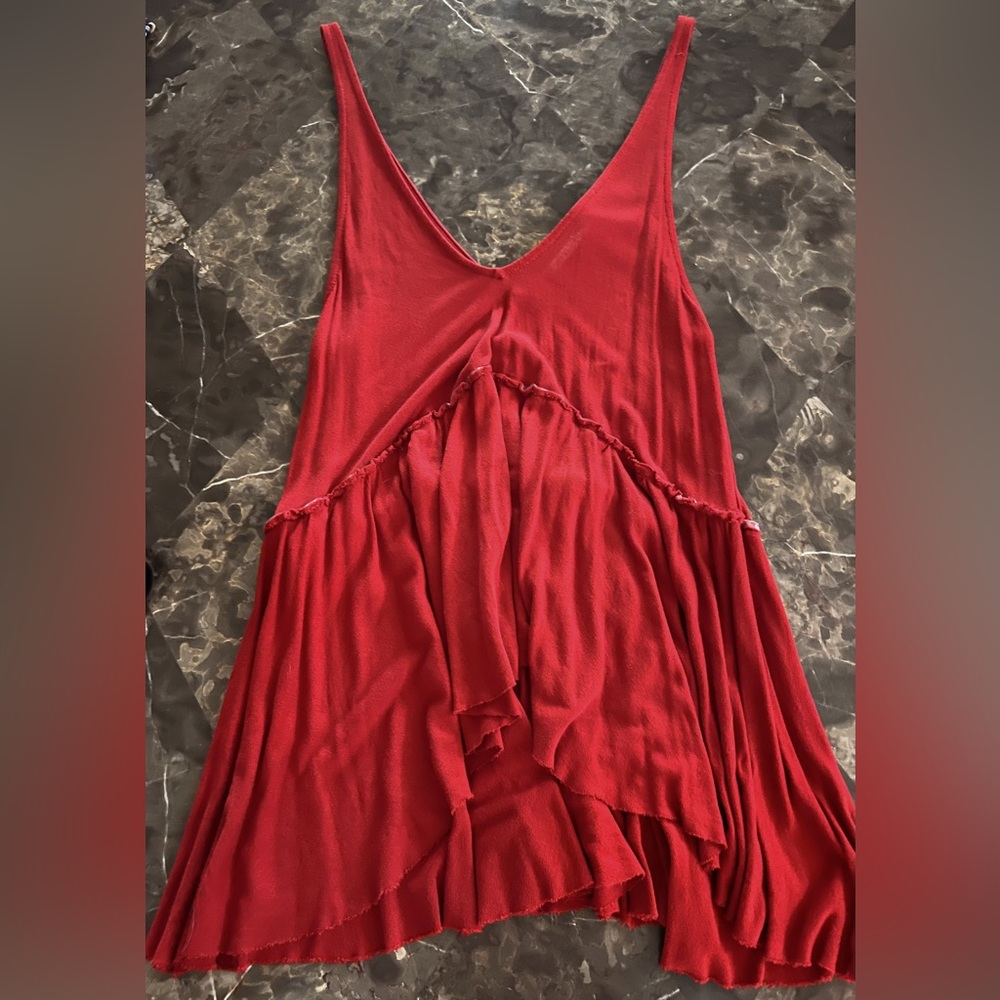 UO Kimchi Blue Flowy Red Tank